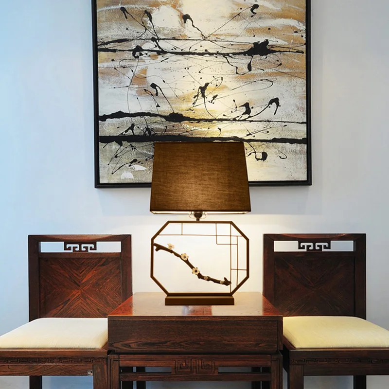 Настольная лампа TUDA 38x62 см в китайском стиле для спальни гостиной кабинета