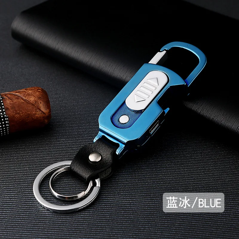 Брелок usb зарядка Перезаряжаемый для сигарет; защита от ветра зажигалка беспламенная электрическая сигара электронная открывалка для бутылок зажигалка