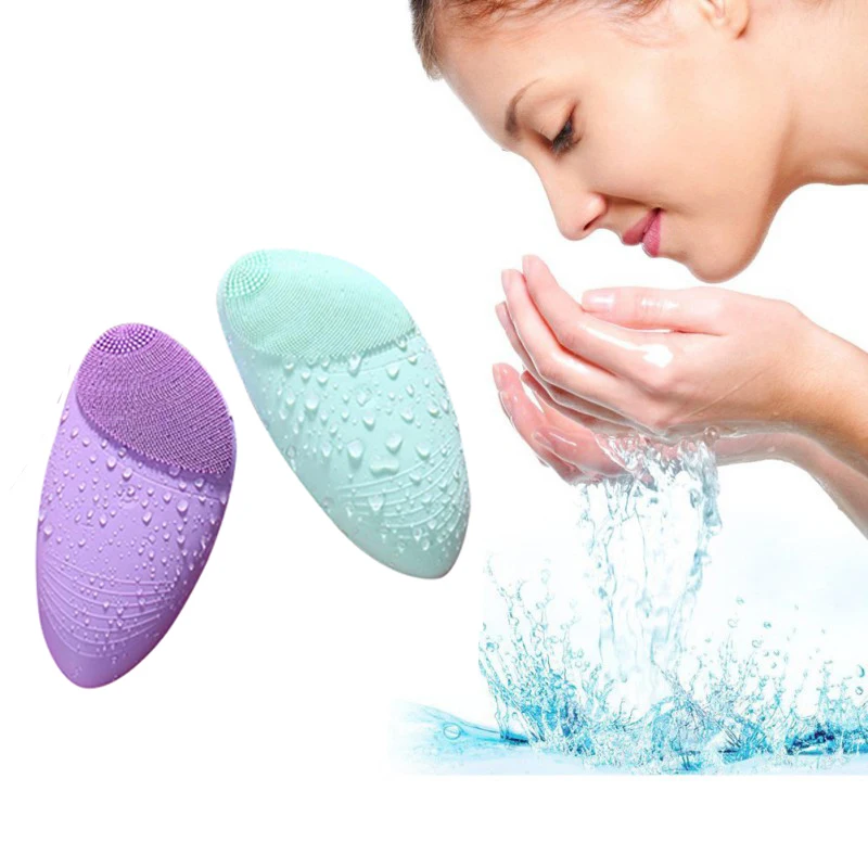 Мини электрический силиконовый лица Чистящая Щетка массажная очиститель