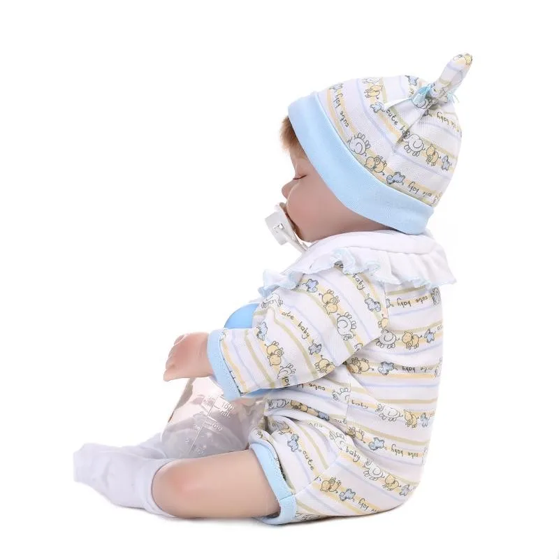 18 дюймов мягкая кукла из силикона реалистичные силиконовые Reborn Baby Doll с одеждой Reborn спящие куклы волосы девушки подарки бонкас