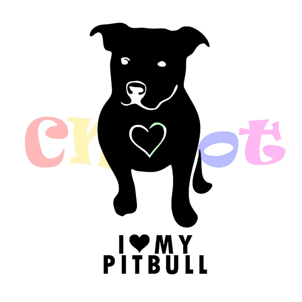 I Love My Pitbull Dog-Виниловая Наклейка на окно автомобиля грузовика настенный бампер для ноутбука