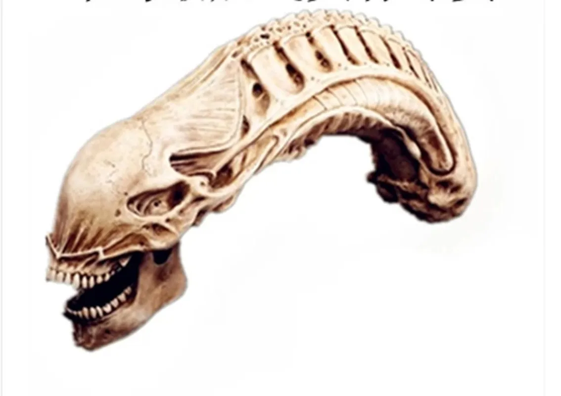 Хит огромный 45 см каменная статуя из смолы AVP Predator VS Alien Skull скелетная фигура