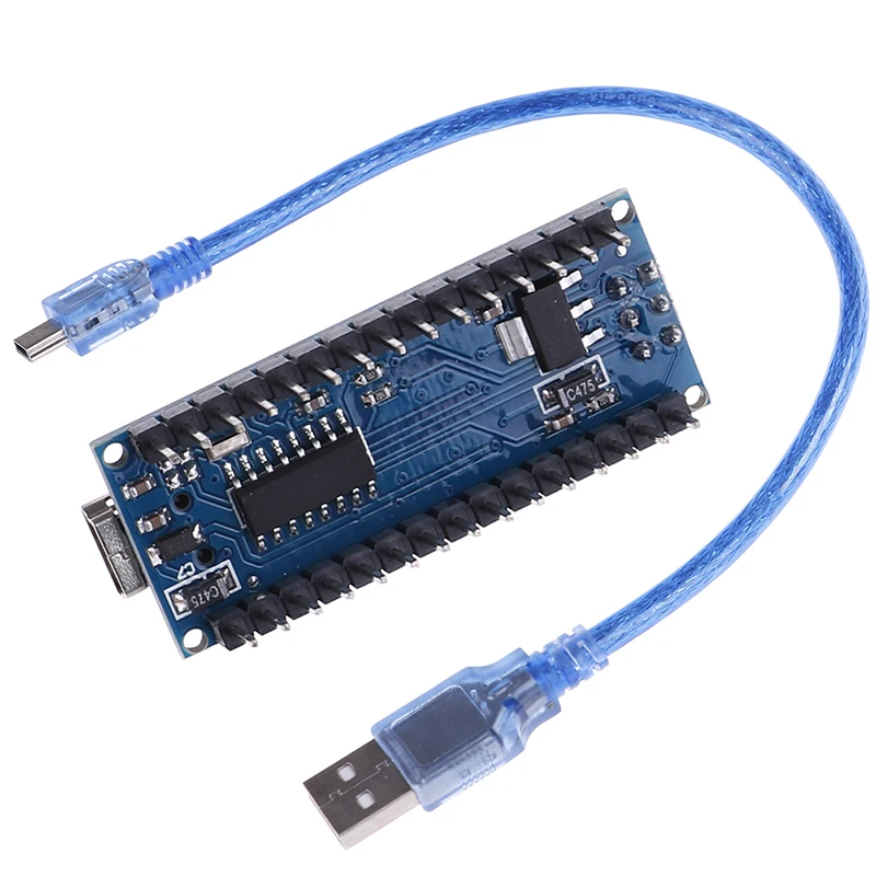 Плата микроконтроллера Mini USB Nano V3.0 Atmega328p CH340G плата с кабелем инструмент детали