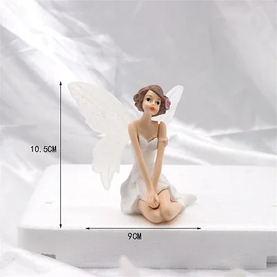 1pc 3 шт. Летающий цветочный Сказочный Сад DIY Миниатюрный белый Ангел цветок украшения для дома мультфильм подарки игрушки для детей - Цвет: 1pc