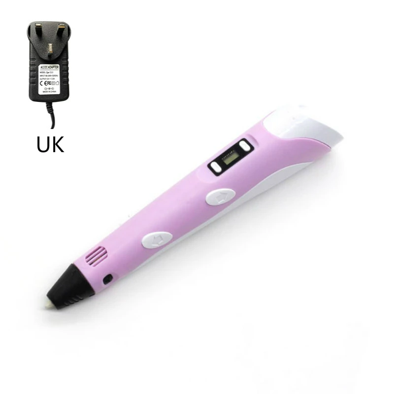 pink UK 3D Ручка, креативные игрушки для рисования для детей, пластиковое искусство, художественное искусство, детская живопись, Обучающие рождественские карандаши, подарки для взрослых - Цвет: pink UK