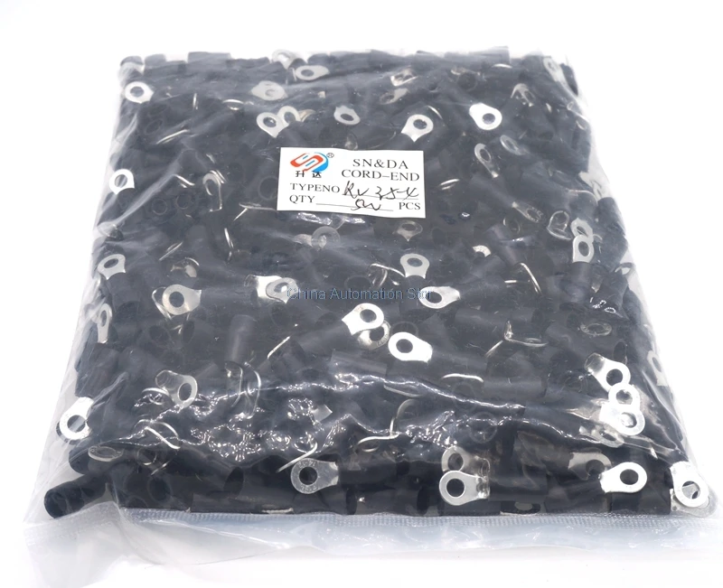 

500pcs/pack RV3.5-4 Circular Pre Insulated Ring Terminals Cable Wire Connectors Electrical Crimp Round shape Cold Terminals