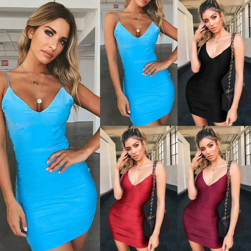 Женское платье повседневное коктейльное без рукавов с треугольным