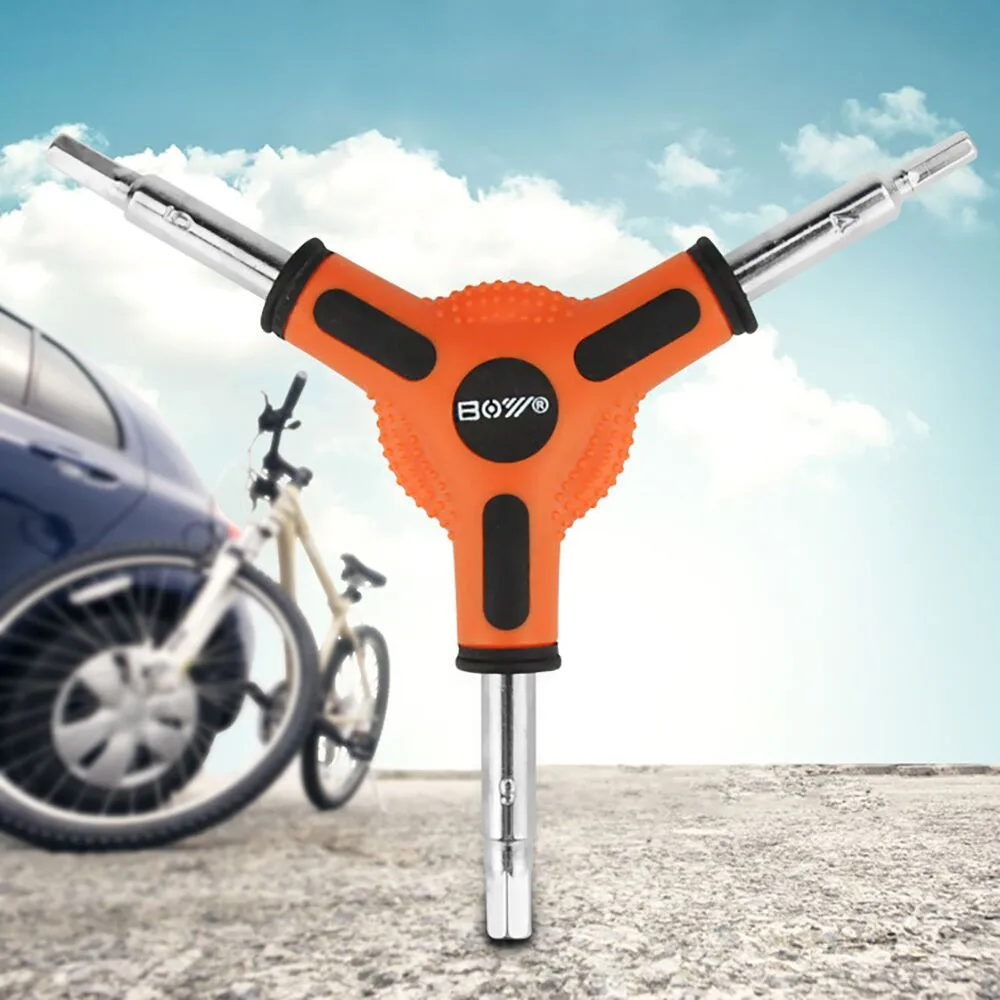 New Orange Bike Bicycle Cycling 3 Way (Y Type) Hex Allen Wrench Tool Size 4 5 6m W2258 | Спорт и развлечения