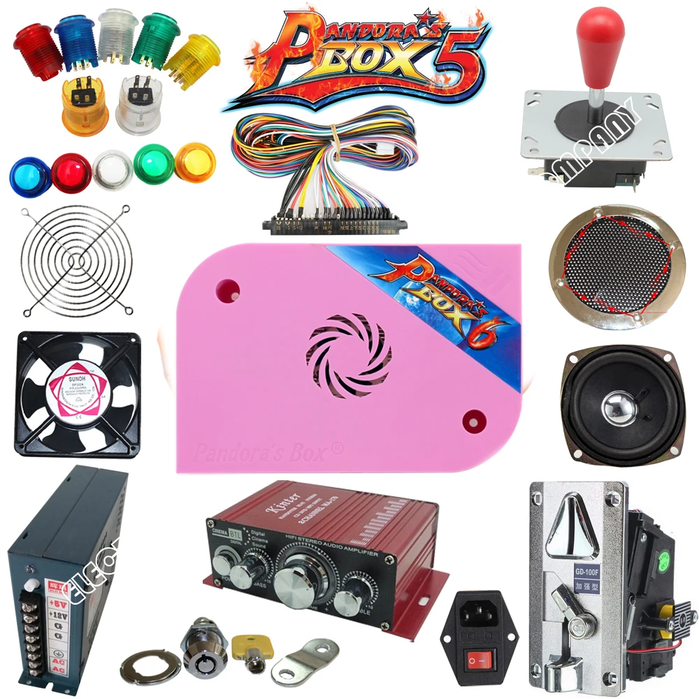 

Arcade Game DIY Parts kit Pandora Box 6 with 1300 games arcade console arcade Game Parts for two-players