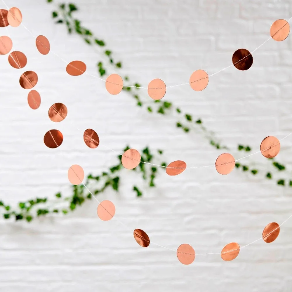 FENGRISE розовое золото блестящий баннер круглая звезда аксессуары для украшения