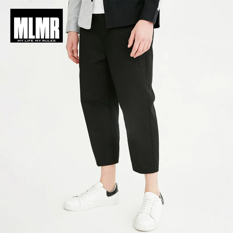 MLMR брендовые новые модные повседневные брюки эластичные износостойкие ткани конические три четверти брюки мужские брюки | 218114534