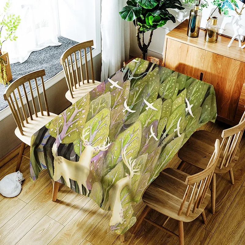 Картина абстрактная скатерть водонепроницаемый ужин моющийся Tapete домашний стол