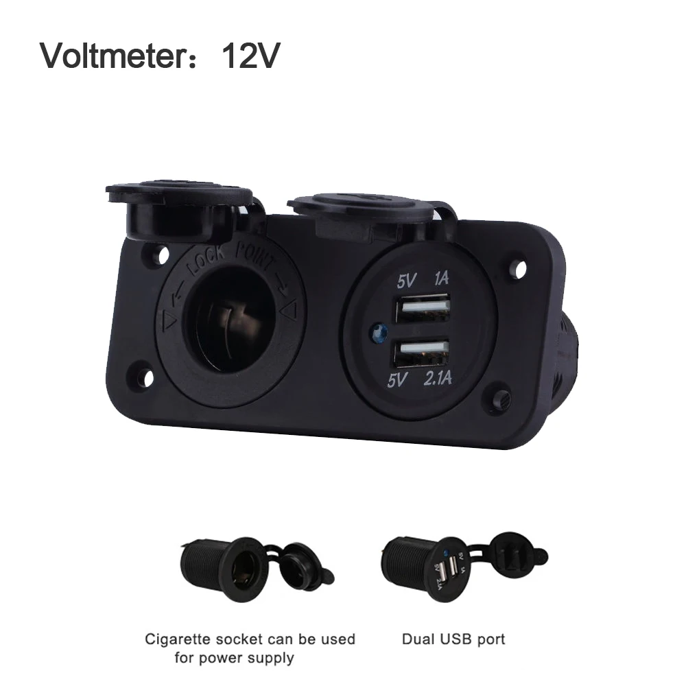 Двойной USB розетка для автомобильного прикуривателя с разъемом 12V Зарядное