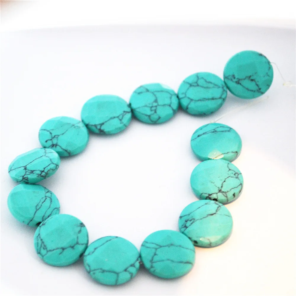 Новый горячий натуральный камень Turquoises круглые бусины вырезанные поверхности