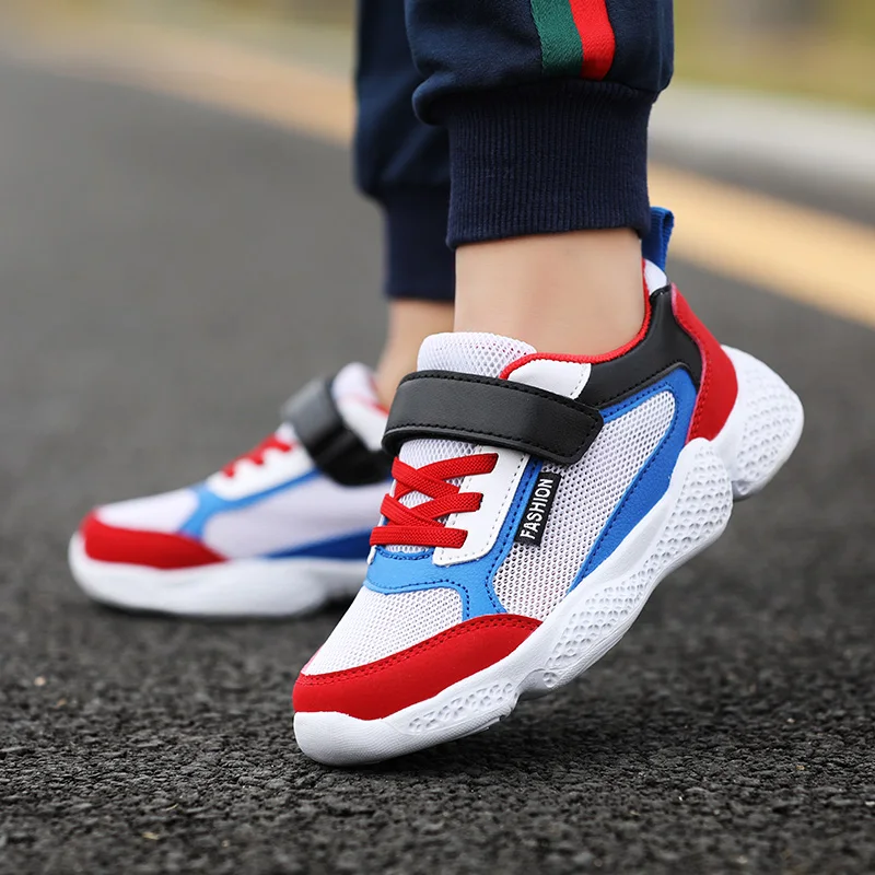 Детские кроссовки разных цветов для мальчиков спортивная обувь девочек сетчатые