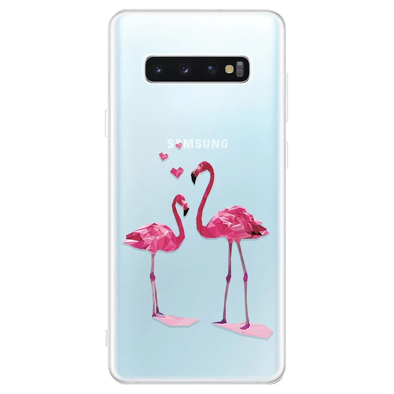 Чехол для samsung Galaxy S10, Мягкий ТПУ силиконовый прозрачный чехол для телефона, для Galaxy S10e S10 Plus S10+ чехол для пары - Цвет: 22