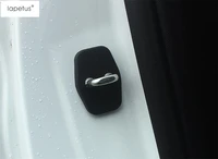 lapetus accessories black car door lock protector molding cover kit trim 4 pcs fit for peugeot 3008 3008gt 2017 2022