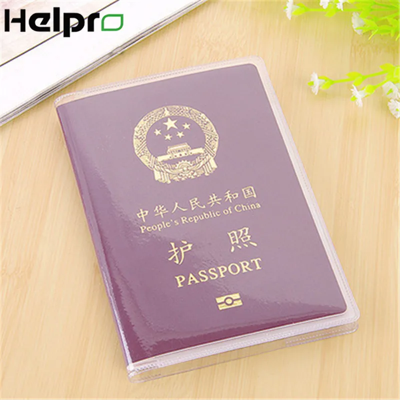 Helpro 1 шт. Практичный Водонепроницаемый паспорт ПВХ футляры для идентификационных