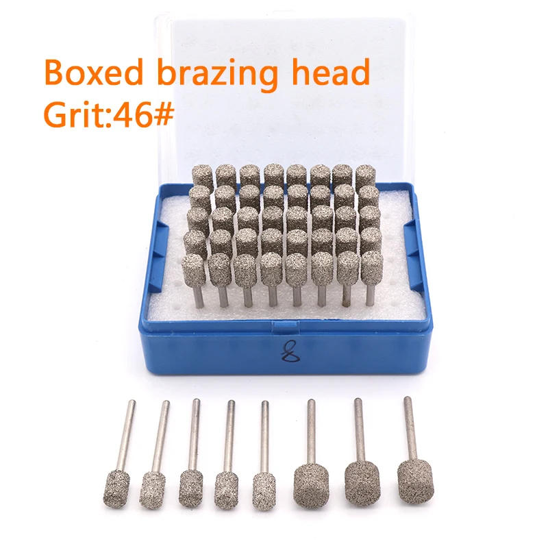 1 шт. зернистость 46 паяная алмазная шлифовальная головка Цилиндрический