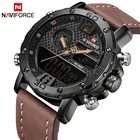 Часы NAVIFORCE мужские, спортивные светодиодный, светодиодные, цифровые, кварцевые, военные