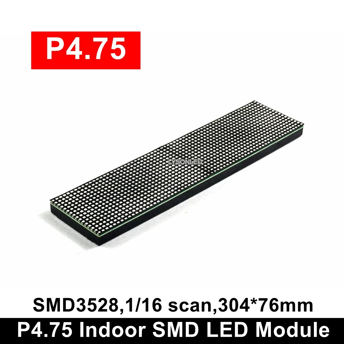 LYSON светодиодный P4.75 Крытый SMD красный цвет 304*76 мм светодиодный модуль заменить F3.75 матричный, первый выбор для внутреннего отображения сообщений