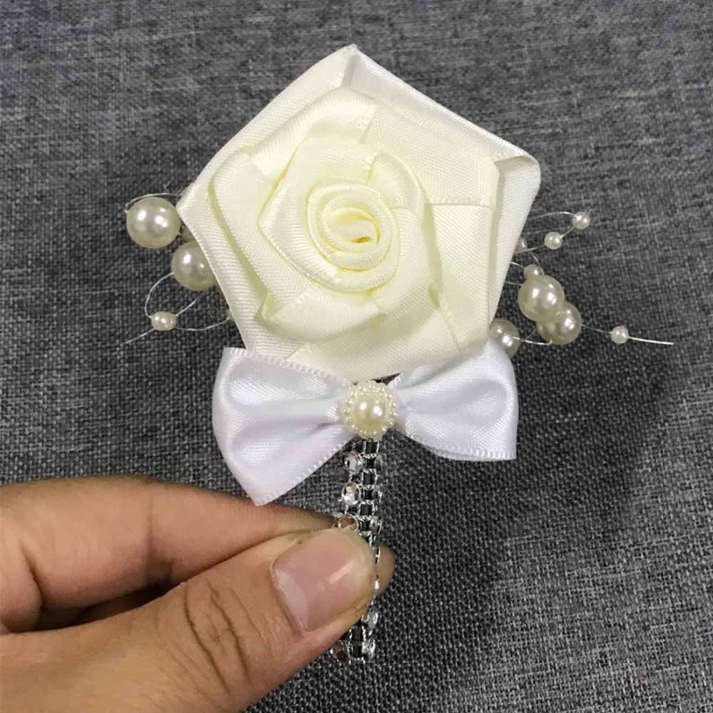 Цельнокроеное платье свадебные ленты корсаж шафер жениха бутоньерка Выходные