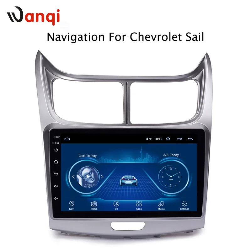 Завод прямых продаж 9 дюймов Android 8,1 автомобильный Dvd Gps плеер для Chevrolet SAil 2010-2013 Встроенный радио видео Навигация Bt Wifi