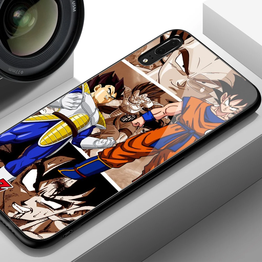 Для huawei P20 Lite чехол Dragon Ball Супер Saiyan чехол из закаленного стекла для huawei mate 9 10 Pro P10 P20 P30 Honor 10 Play Note 10