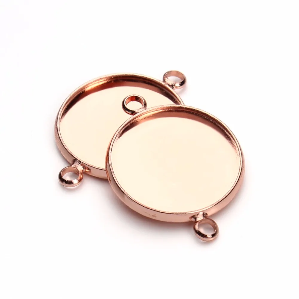 Медные соединители для браслетов 10 шт./лот цвета розового золота подвески с