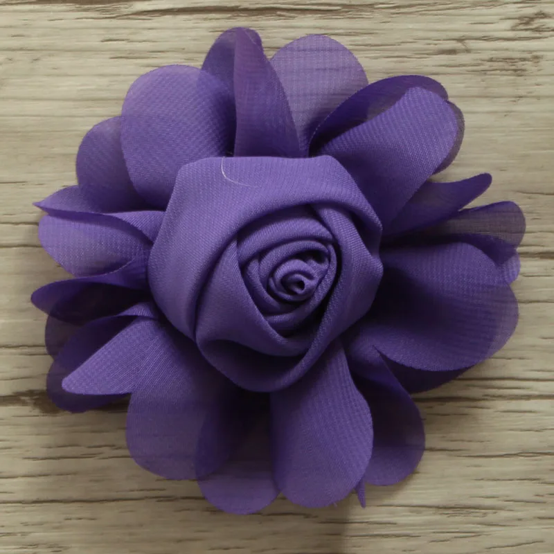 3-дюймовый шифон розы с оборками - Цвет: purple