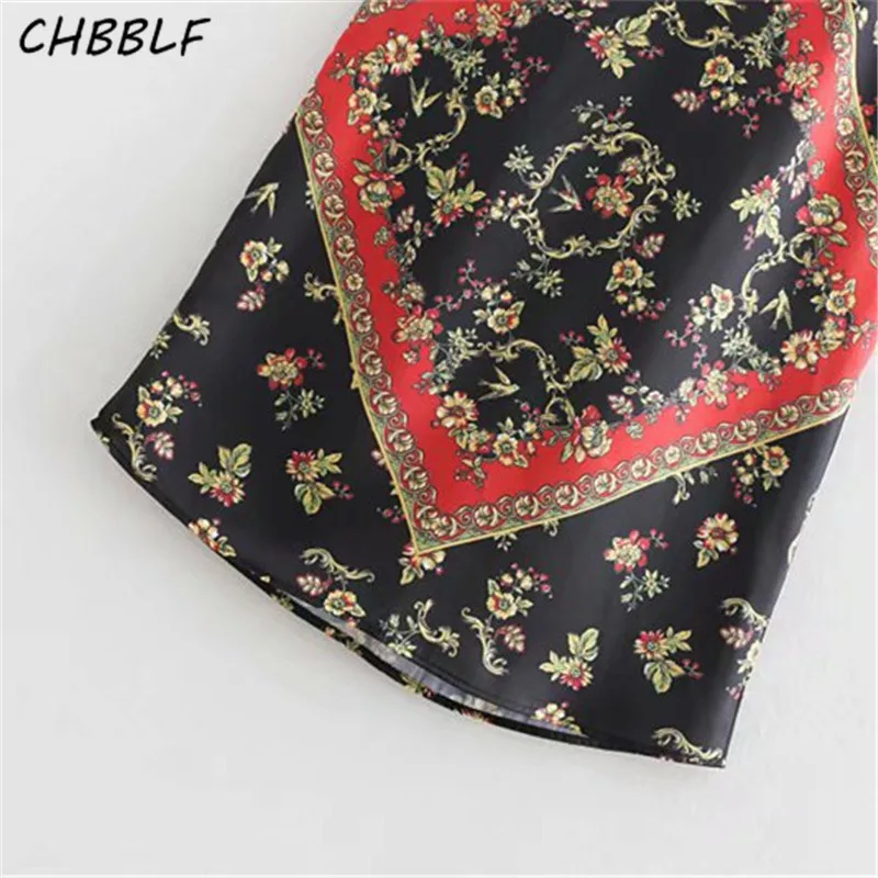 Женское винтажное мини-платье без рукавов CHBBLF милое платье с принтом и