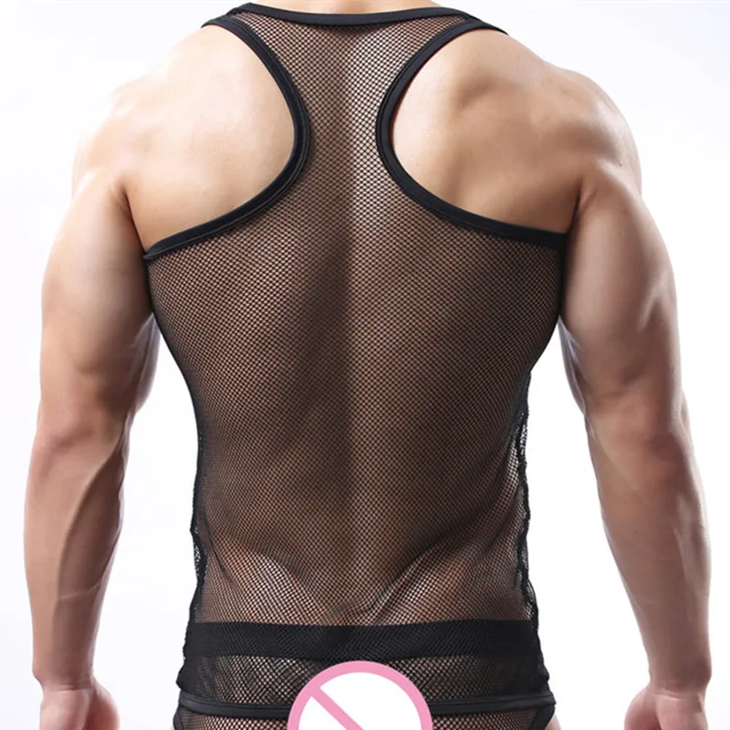 

Cool Men's Mesh Vest Underwear Fashion Men Undershirt Brand Stage Dropshipping
