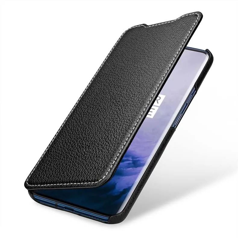 Бизнес Флип из натуральной кожи чехол для телефона для Oneplus 7 Oneplus7 Модный ручной работы роскошный кожаный чехол для Oneplus 7Pro