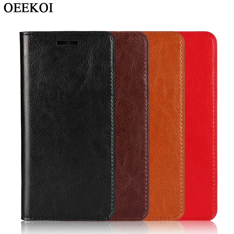 OEEKOI Crazy Horse Чехол-бумажник из натуральной кожи для Xiaomi mi 9 SE/mi 9/mi x 3/Pocophone F1/mi Max 3/mi 6 Plus/mi 5X/Max 2