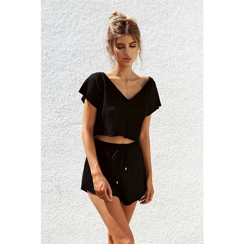 SUDB комплект из двух предметов Summer Co-ord женские пикантные 2 шт. с шортами ансамбль