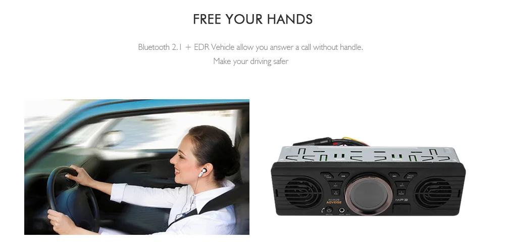 OllyMurs AV252B 12 в Bluetooth 2,1+ EDR Автомобильный MP3 аудио плеер стерео fm-радио с USB/TF портом для карт XL-105