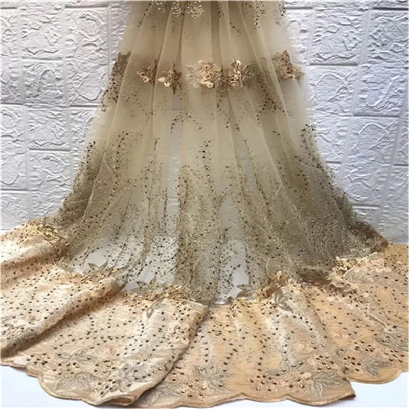 2019 последняя африканская сетчатая кружевная ткань высокого качества вышитая