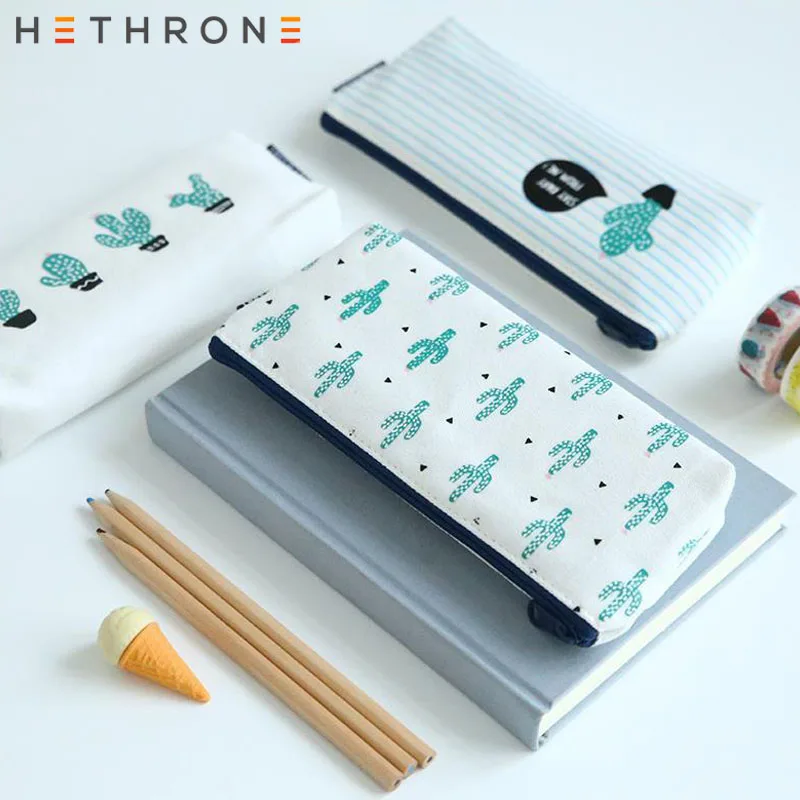 Hethrone ручная работа тканевый пенал для школы канцелярский мешок милый завод