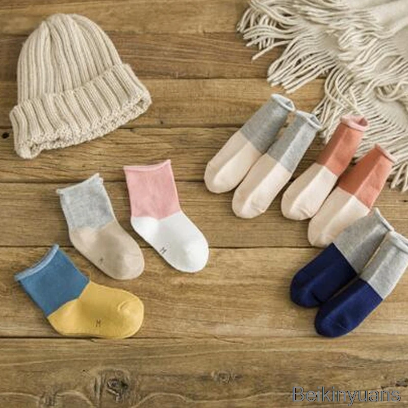 3 предмета Осень зима популярные милые цветные носки с героями мультфильмов для