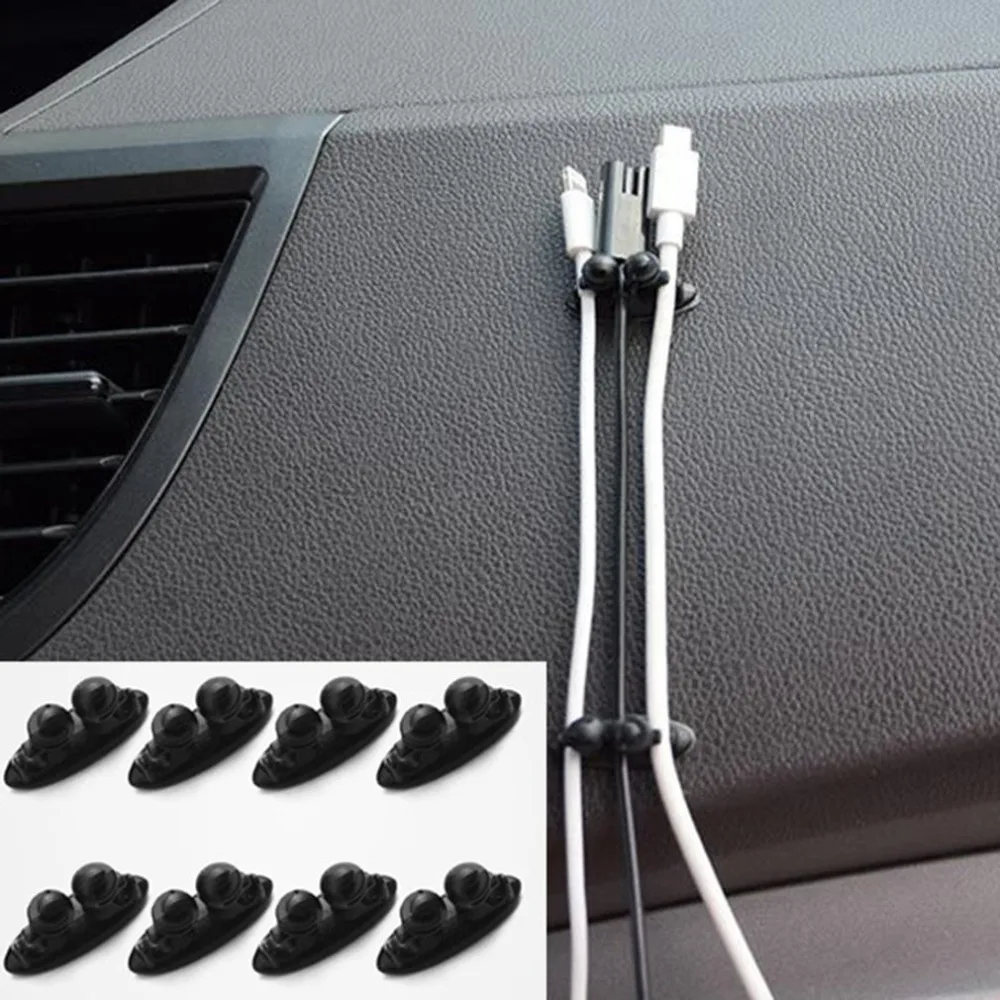 New8pcs автомобильный держатель кабеля для проводов зажим галстука органайзер