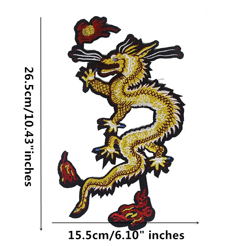1 пара вышитых наклеек с аппликацией в виде дракона украшение из кружевной ткани