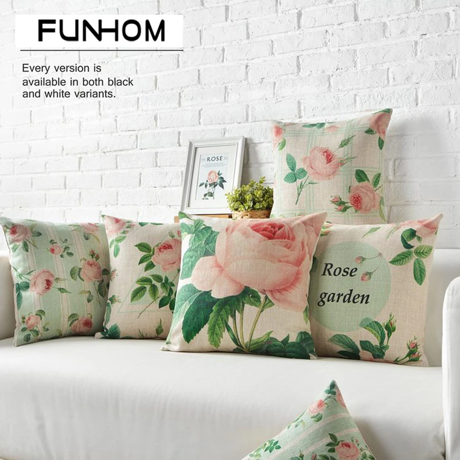 Европейская деревенская Цветочная Подушка с цветами подушка для украшения дома