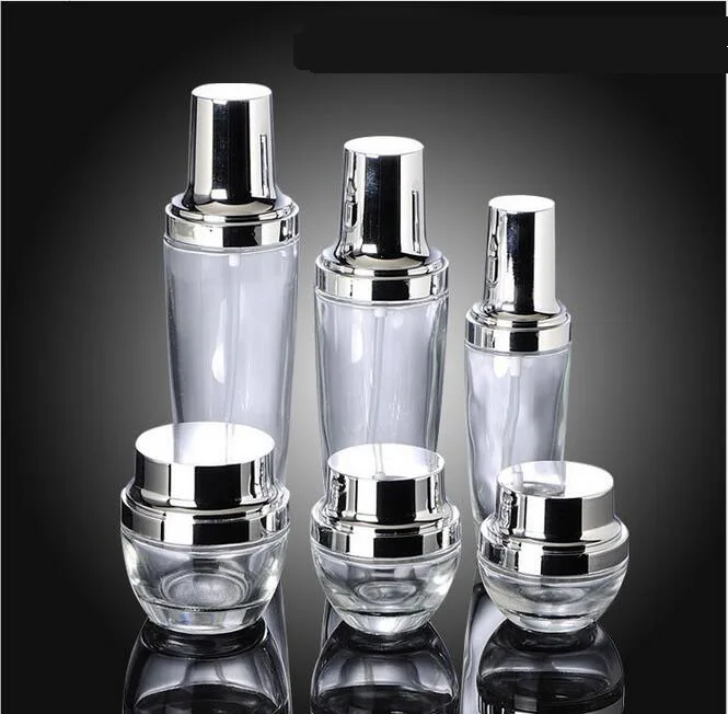 

30/50 г прозрачный стеклянный крем многоразовый контейнер бутылки стеклянная бутылка с пресс-насосом бутылка для лосьона 30 мл 50 мл косметичес...