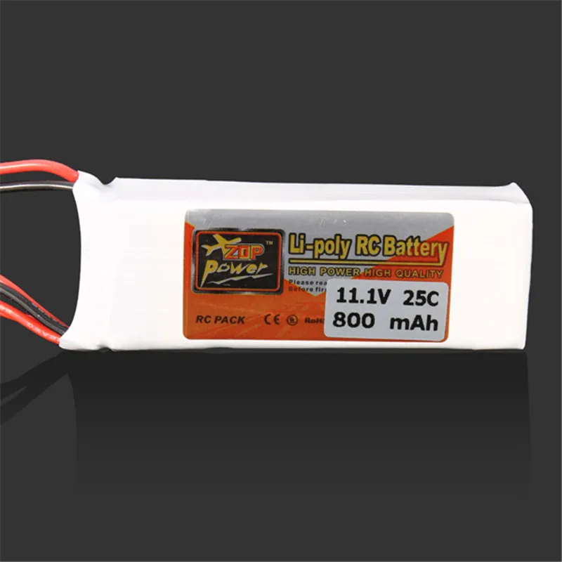 Новое поступление перезаряжаемая Lipo батарея ZOP мощность 11 1 В 800 мАч 3S 25C JST вилка |