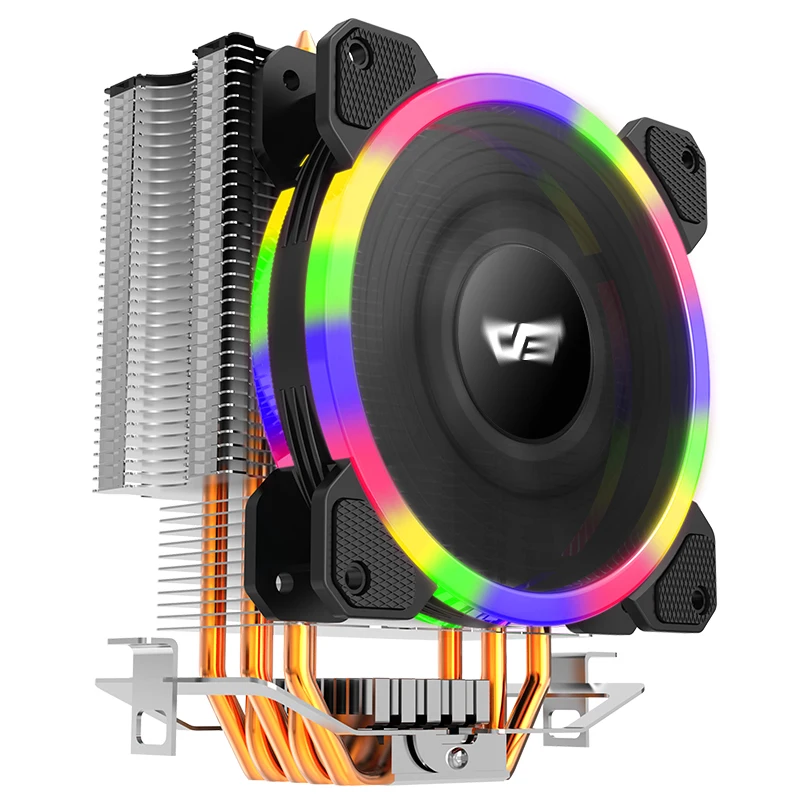 Aigo L5 кулер для процессора чехол ПК вентилятор 120 мм RGB 5 тепловых труб охлаждающий