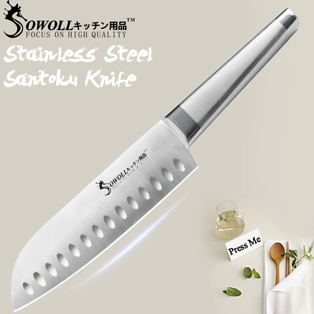 SOWOLL кухонные ножи шеф-повара нож японский кухонный из нержавеющей стали Ультра