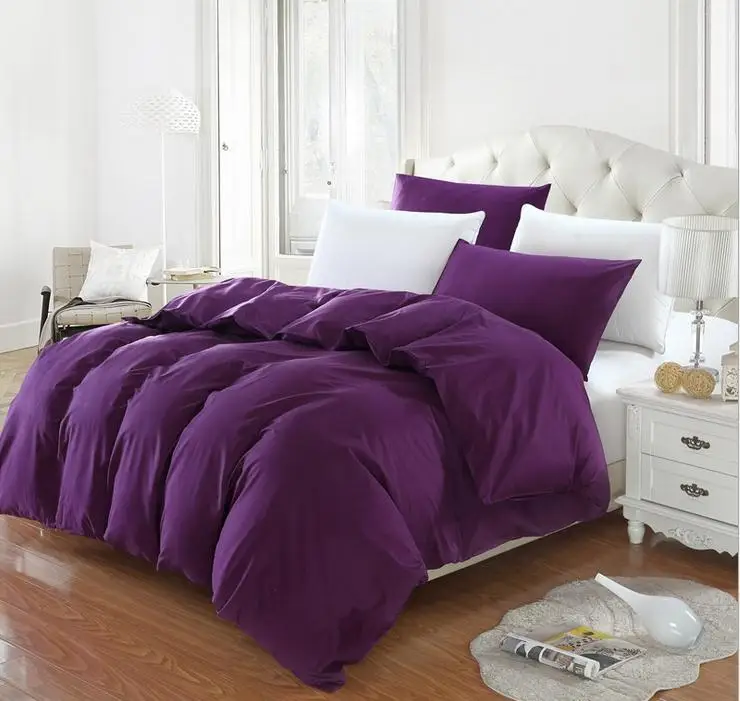 Высококачественный хлопковый однотонный двуспальный пододеяльник 1 шт.