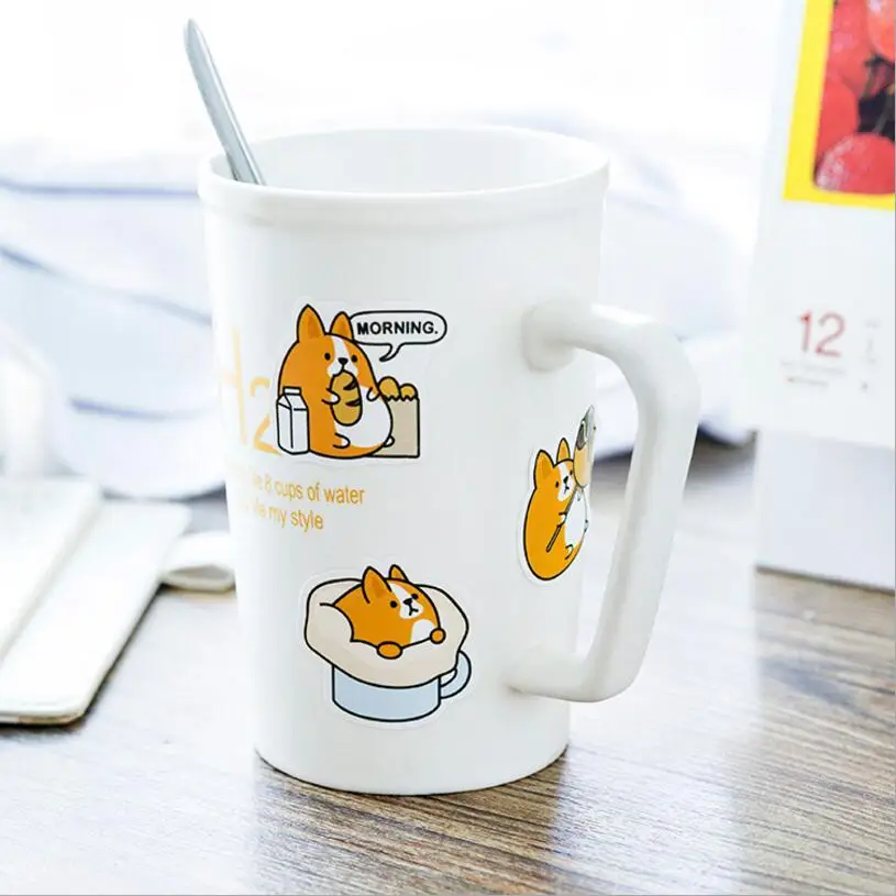 45 шт./лот милые животные Мультяшные Выражения наклейки Альбомы Дневник diy