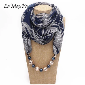 LaMaxPa New Fashion Women Pendant Scarf Ring Scarf Female Favorite Noble Pendant Jewelry Scarf Mujer in USA (United States)