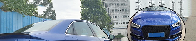 Задний спойлер для Audi A3 S3 Sline RS3 Sedan 2013- задний багажник спойлер для багажника крыло из углеродного волокна/FRP